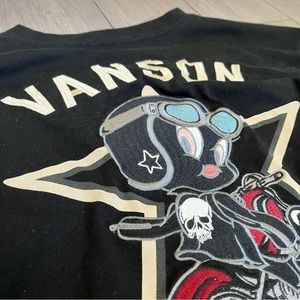 Vanson Looney Tunes Tweety Bird Black Long Sleeve Shirt